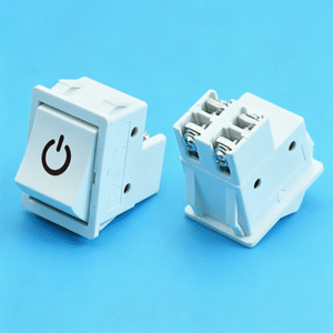 KCD4 16A 250V AC White Rocker Power Switch, 4-Pin ON/OFF Boat Switch with Power Symbol for Appliance Repair